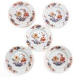 A Series of 5 Imari Plates