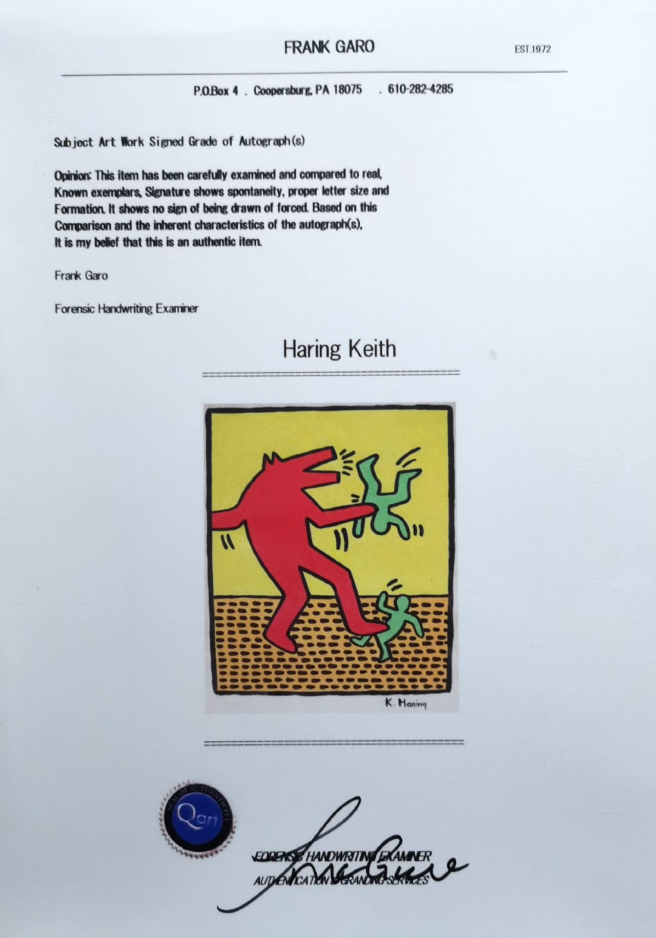 Keith Haring (1958-1990), Manuscript - Bild 2 aus 2