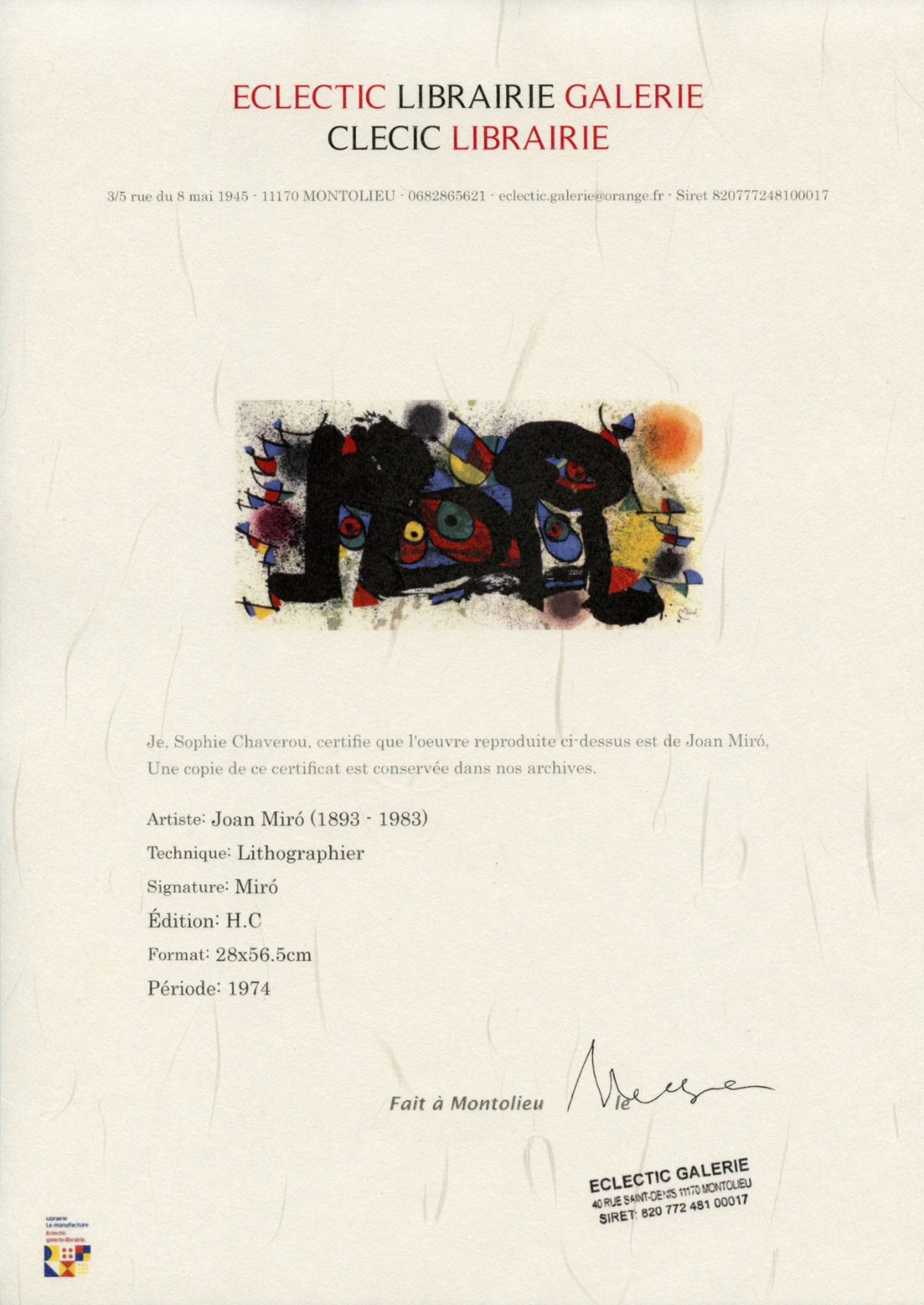 Joan Miro (1893-1983), Lithograph - Image 4 of 4