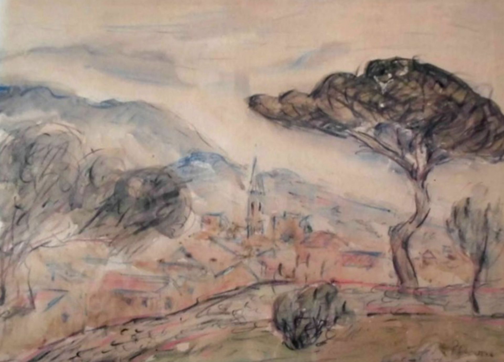 Paul Cezanne (1839-1906), Watercolor and Sketch on Paper