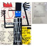 Jean-Michel Basquiat (1960-1988), Collage and Mixed Media on Canvas