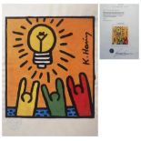 Keith Haring (1958-1990), Watercolor on Paper, Manuscript