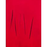 Lucio Fontana (1899-1968), Waterpaint on Canvas