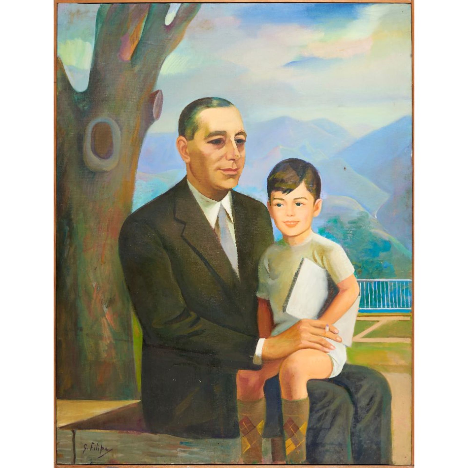 Guilherme Filipe  (1897-1971)Count of Covilhã (1899-1970) with his grandson