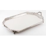 A Romantic Era galleried tray