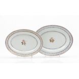 Two oval serving platters
