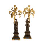 A pair of Louis XV style candelabra