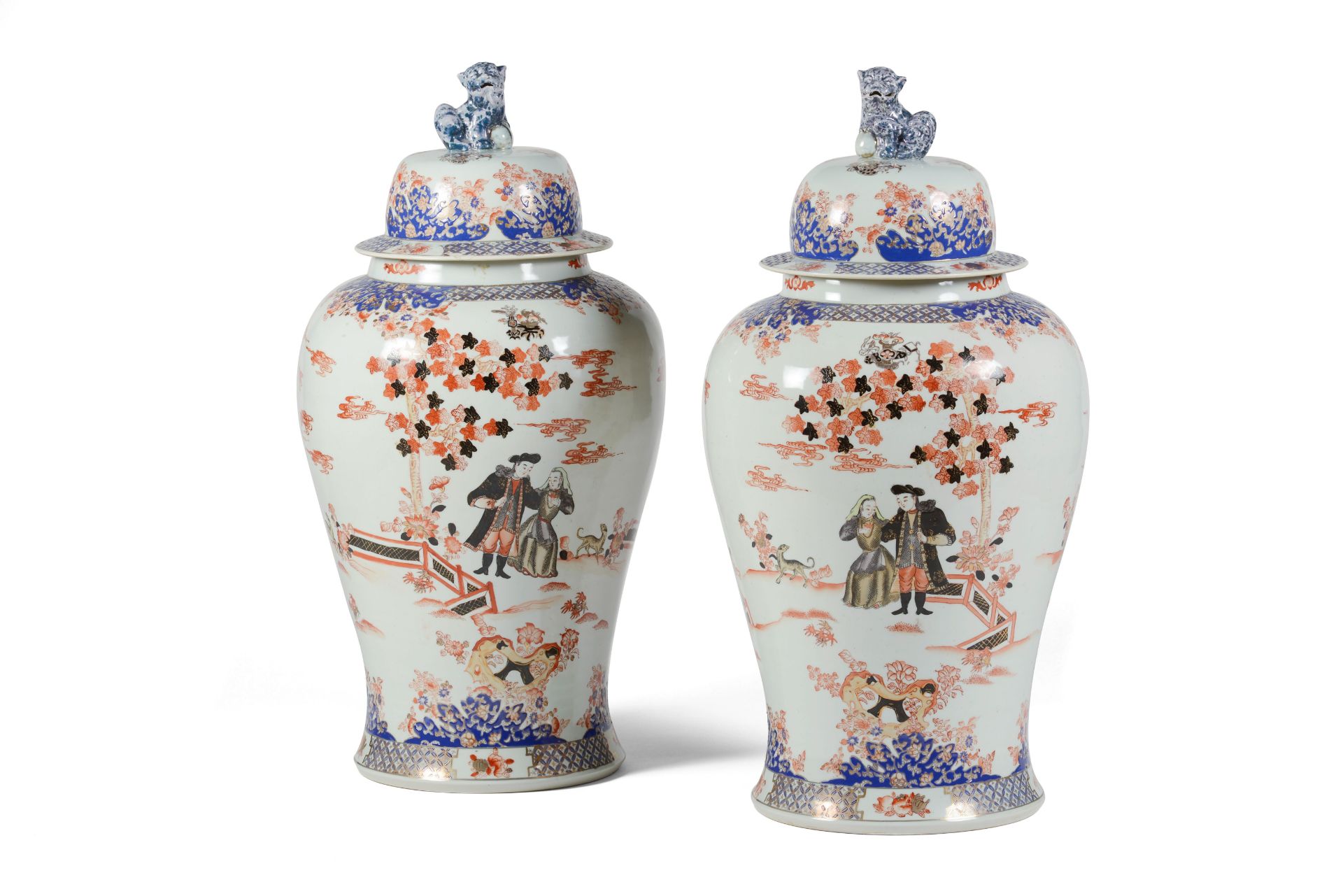A pair of large vases