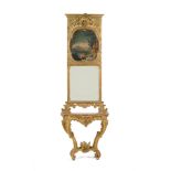 A Louis XV credence table and mirror