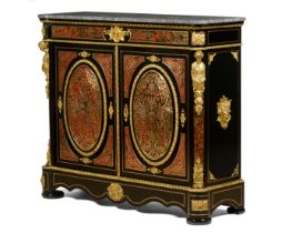 A Boulle style low cabinet
