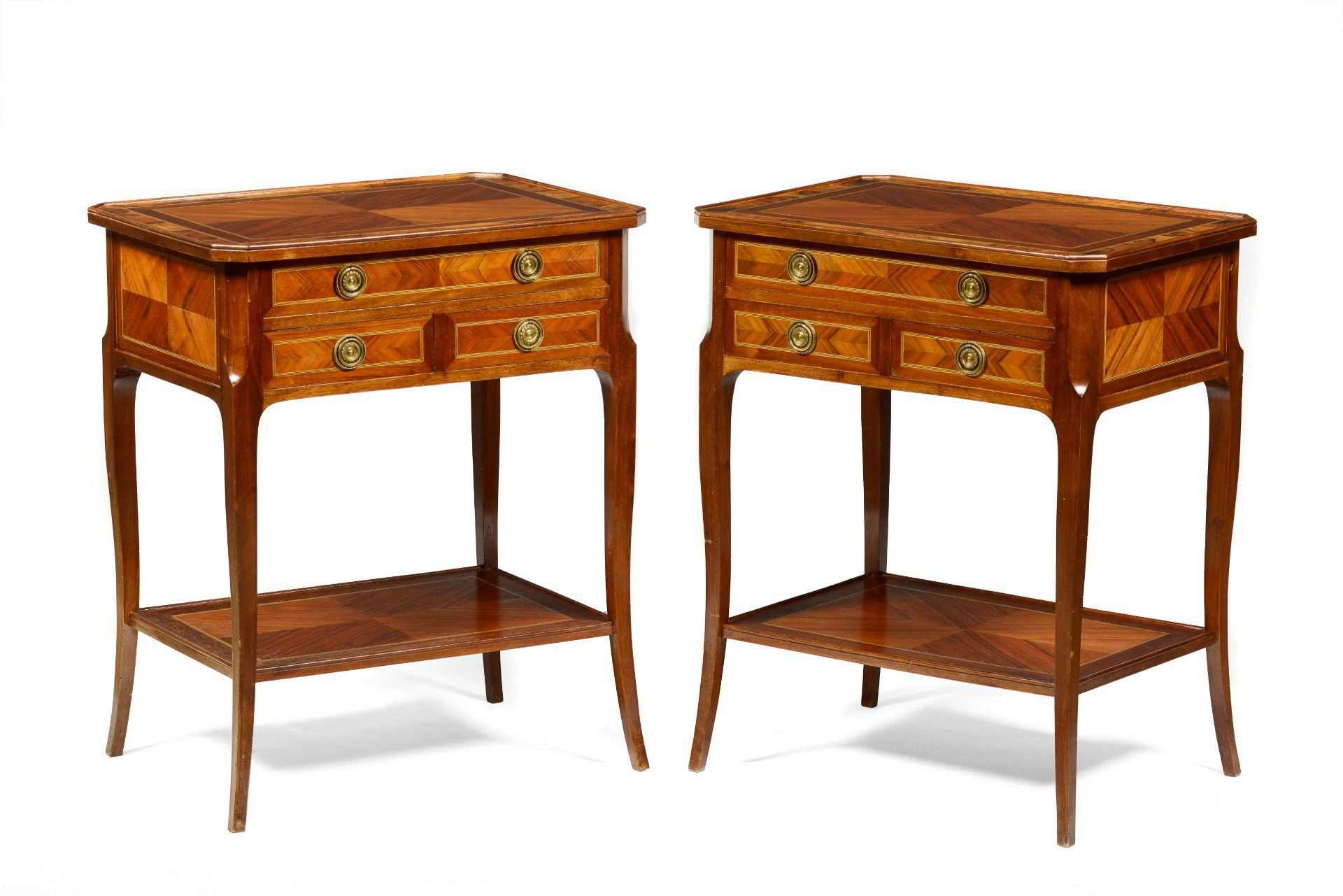 A pair of side tables