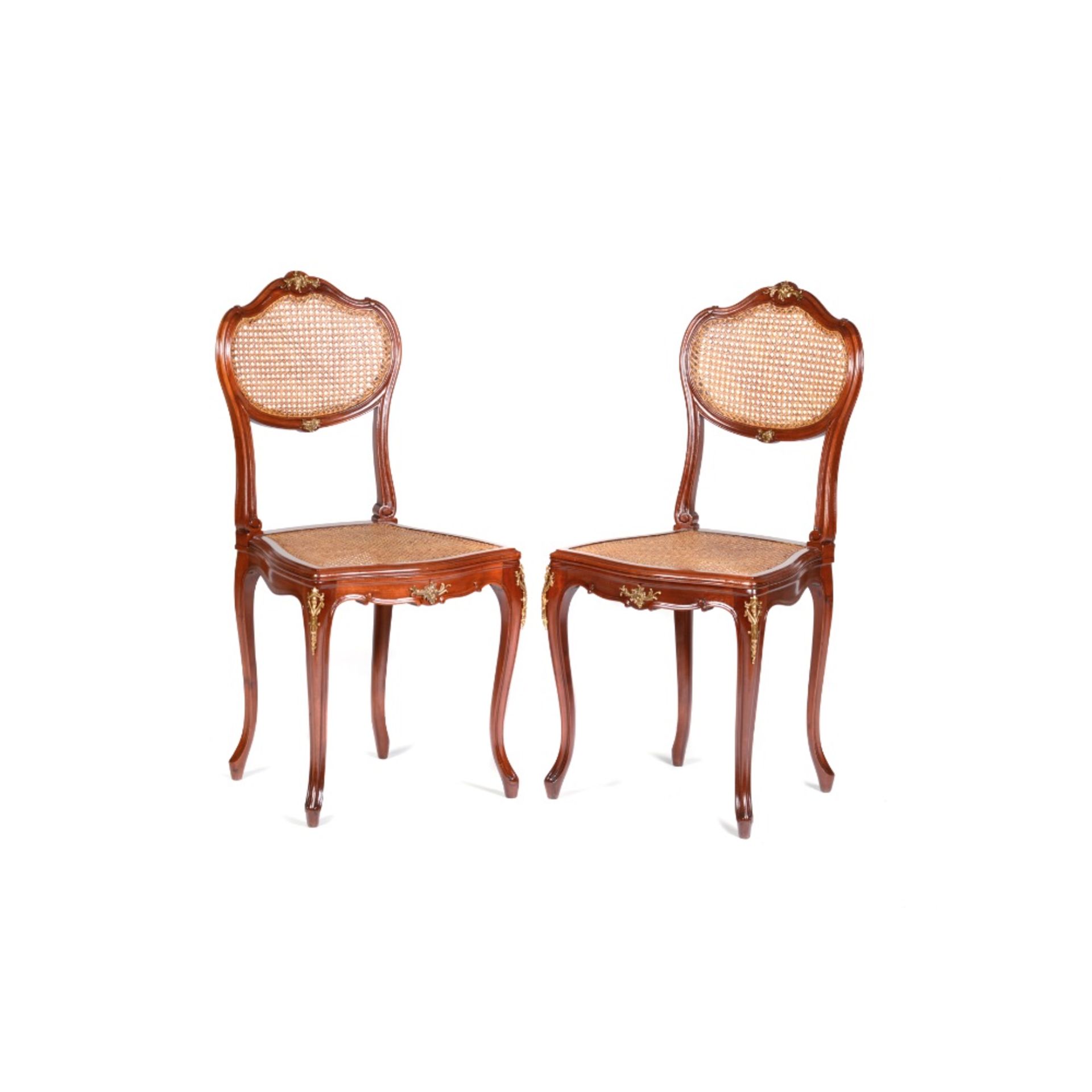 A pair of Louis XV style chairs