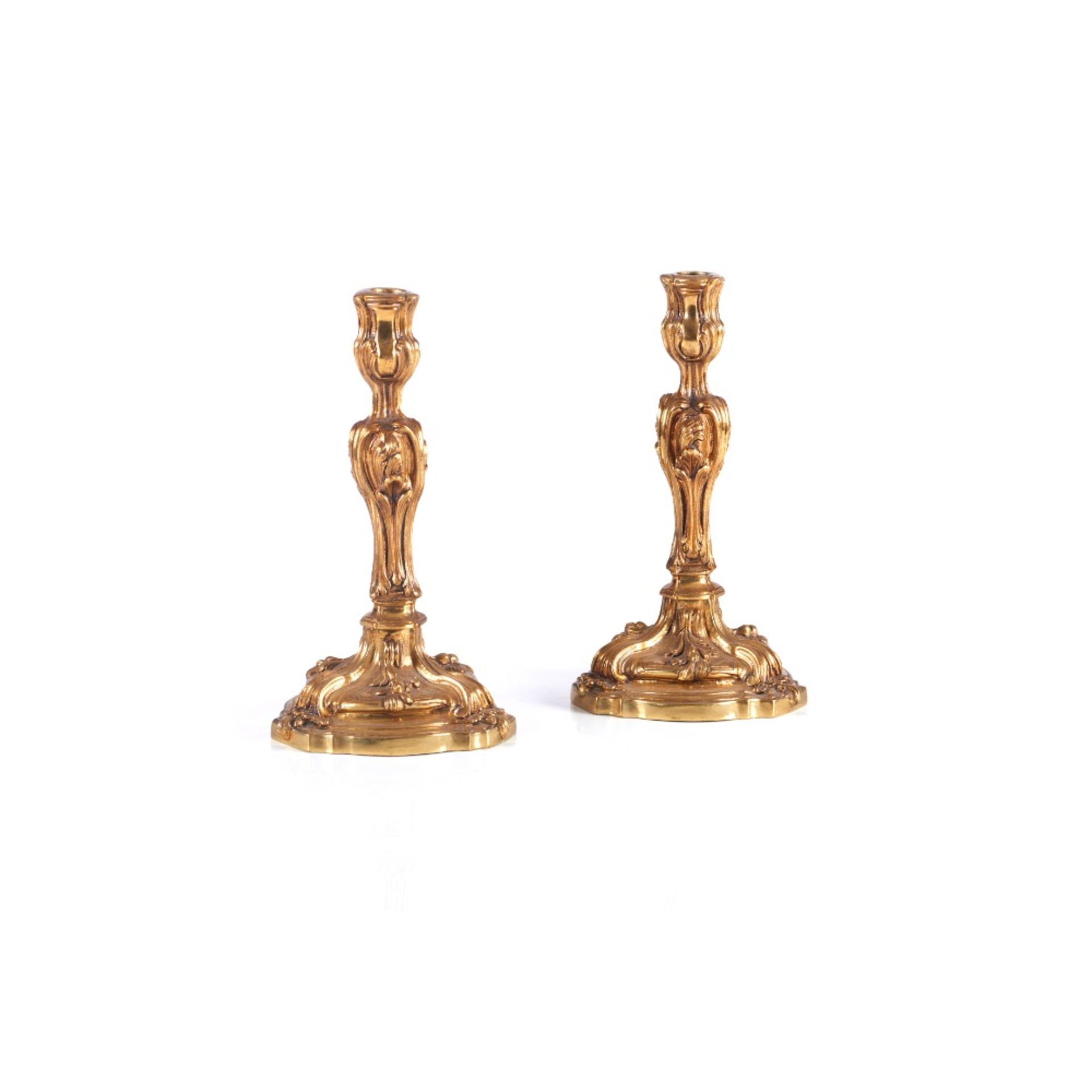 A pair of Louis XV candlestands