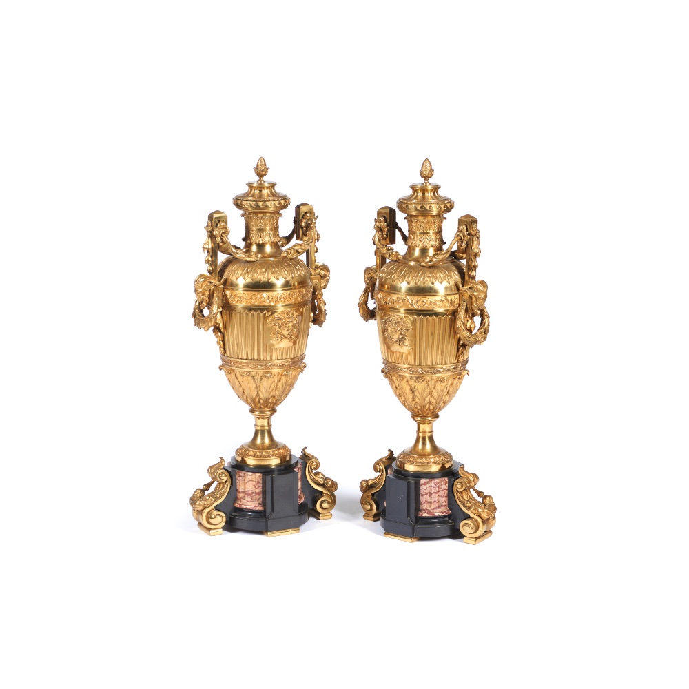 A pair of gilt bronze Napoleon III  - Image 2 of 2