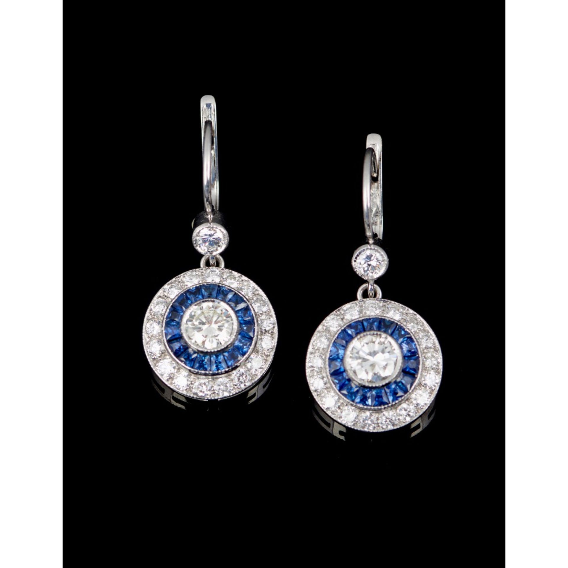 A pair of Art Deco style earrings