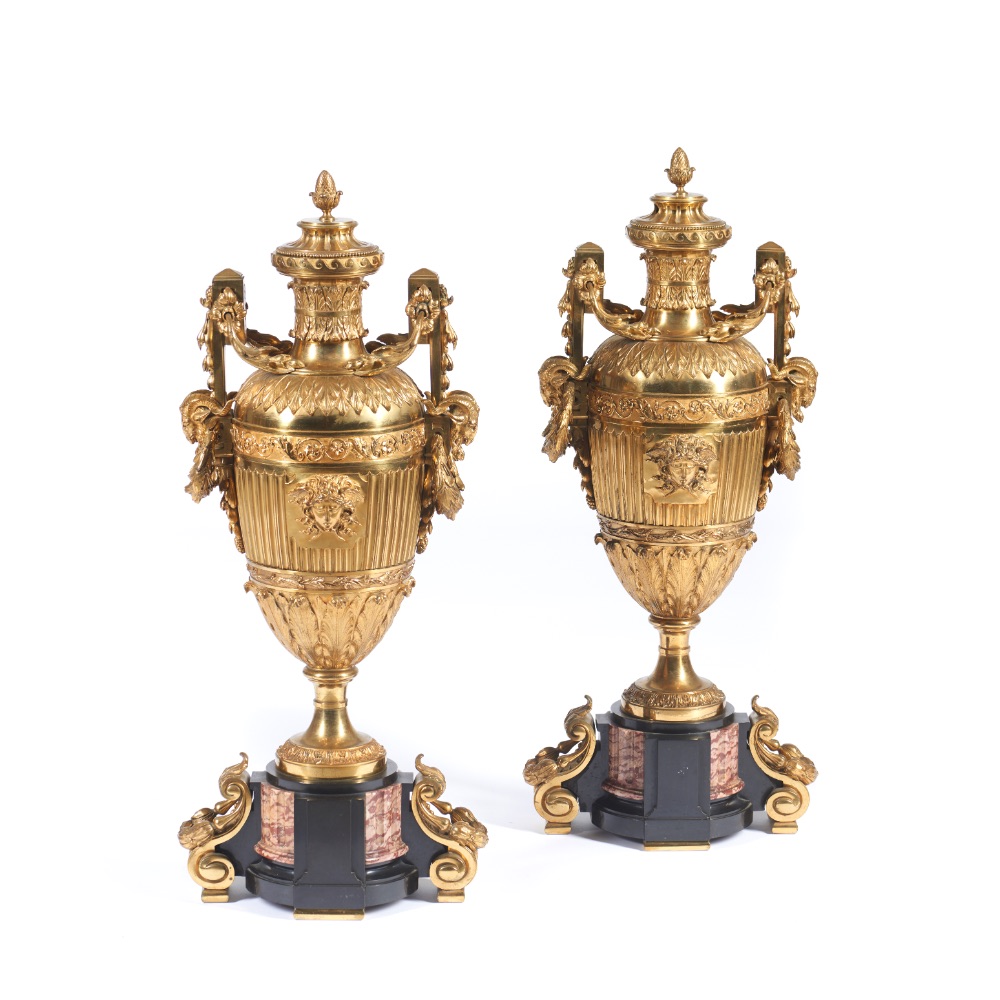 A pair of gilt bronze Napoleon III 