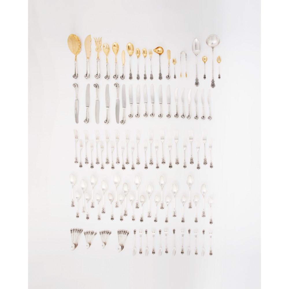 A set of cutlery for 12 covers