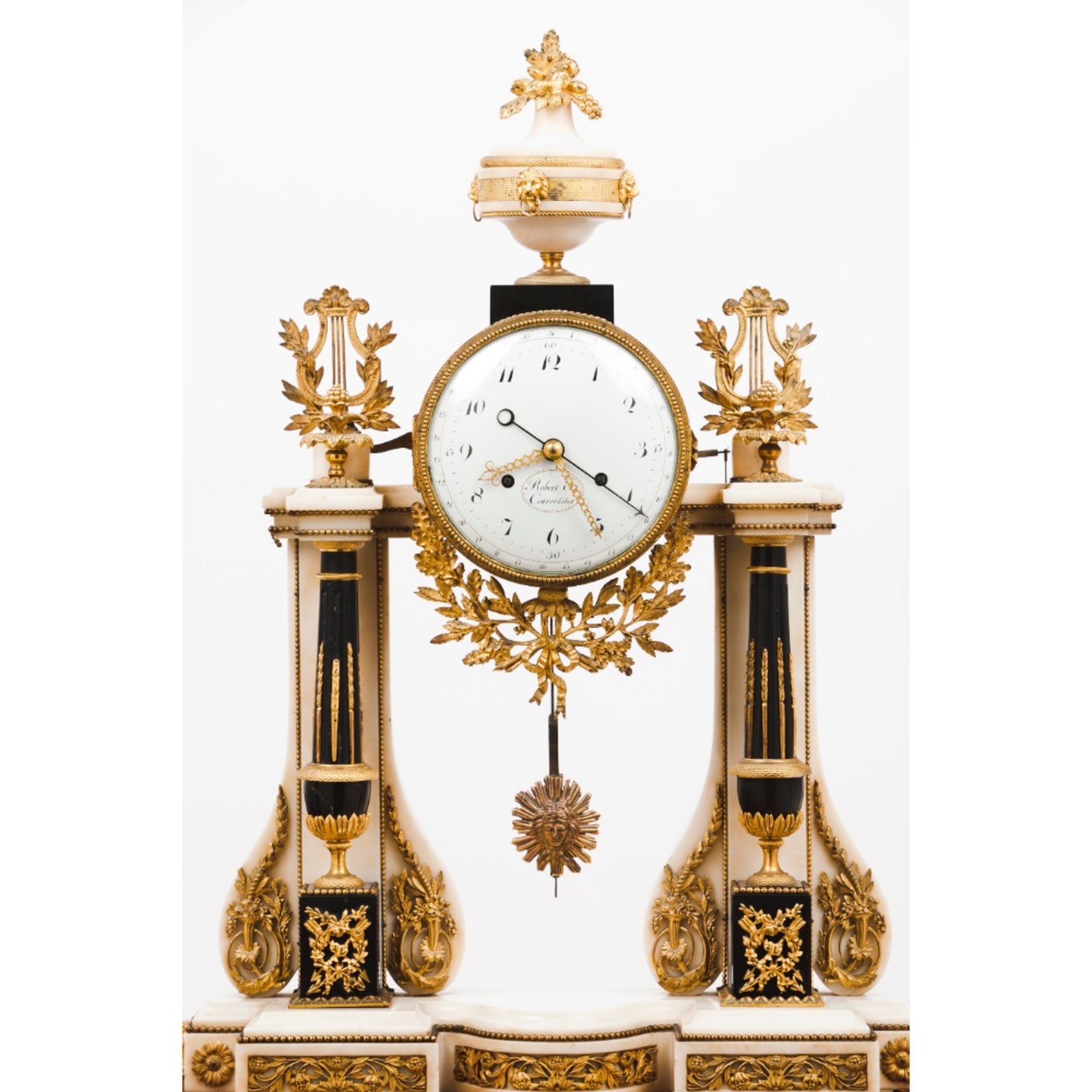 An important Louis XVI "pendule portique" by Robert & Courvoisier - Image 3 of 5