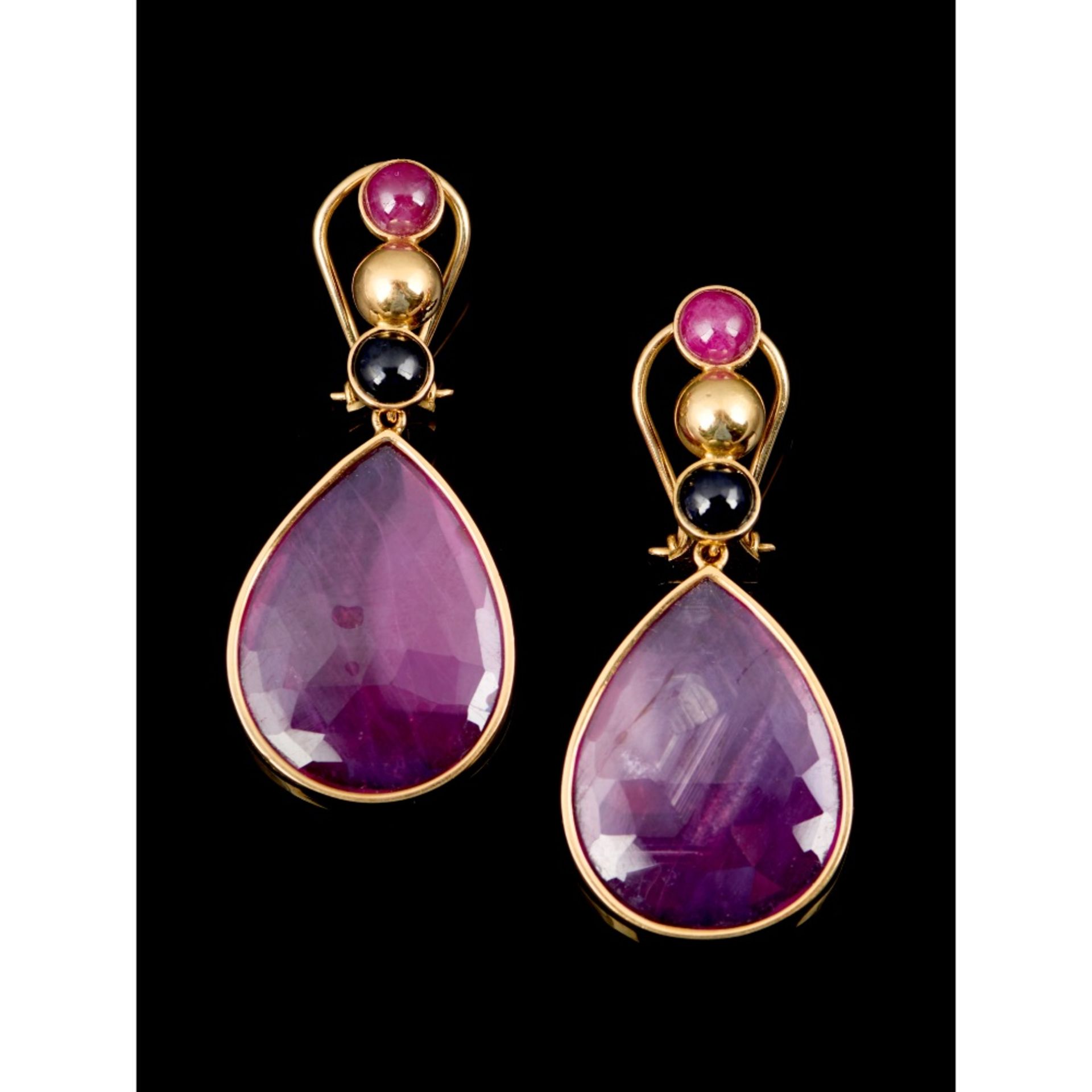 A pair of earrings