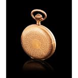 A pocket watch, Gold 750/000 case nr. 226238, Engraved decoration, Mechanic winding movement,