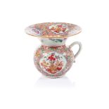 A spittoon, Chinese export porcelain, Polychrome "Famille Rose" enamelled decoration of precious