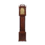 A George III style longcase clock, Joze Francisco Leite, Mahogany case, Black engraved yellow