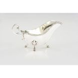 A sauceboat, Silver 833/000, Beaded decoration, Oporto hallmark (1938-1984), (signs of wear),