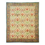 A Ziegler rug, Iran, Wool and cotton of floral pattern in beige, blue and salmon shades, 310x220 cm