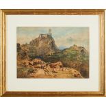 Portuguese school, 19th century , View of Pena Palace, Watercolour on paper, Inscribed "Le Palais