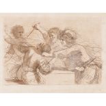 Characters from the Old Testament, Etching on paper, Drawing by Guercino (1591-1666) engraved by
