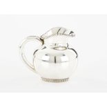 A milk jug, Silver 833/000, Beaded decoration, Lisbon hallmark (1938-1984), goldsmith's mark