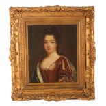 English School, 18th century, Portrait of a Lady, Oil on canvas applied onto cardboard, 37,5x31,5