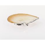 A bowl, Shell with applied silver 833/000 element, Engraved decoration, Oporto hallmark (1938-1984),