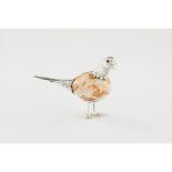 A dove, Silver 925/000 sculpture, Engraved decoration, Hardstone body, Post-2021 hallmark, 10,5x16,5