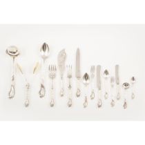 A cutlery set for 12 covers