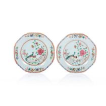 A pair of "peacocks" plates