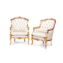 A pair Louis XV style bergères