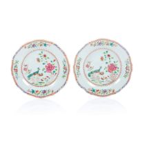 A pair of "peacocks" plates