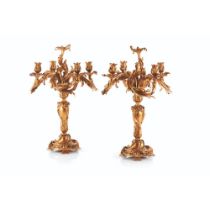 A pair of Louis XV style candelabra