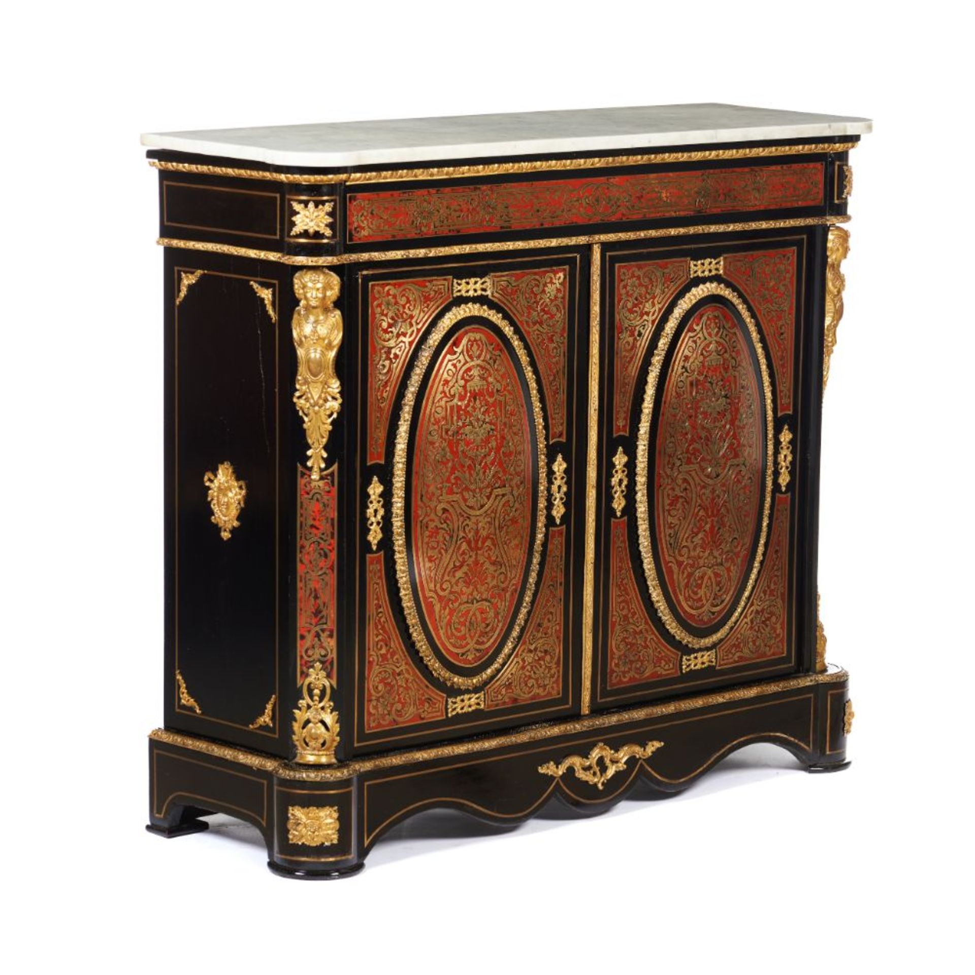 A Napoleon III Boulle style low cabinet