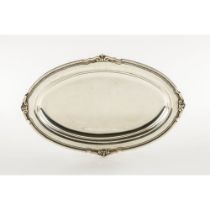 An oval serving platter
