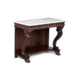 A pair of neoclassical style console tables