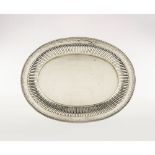 An oval serving platter