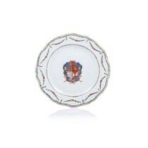 An armorial scalloped plate