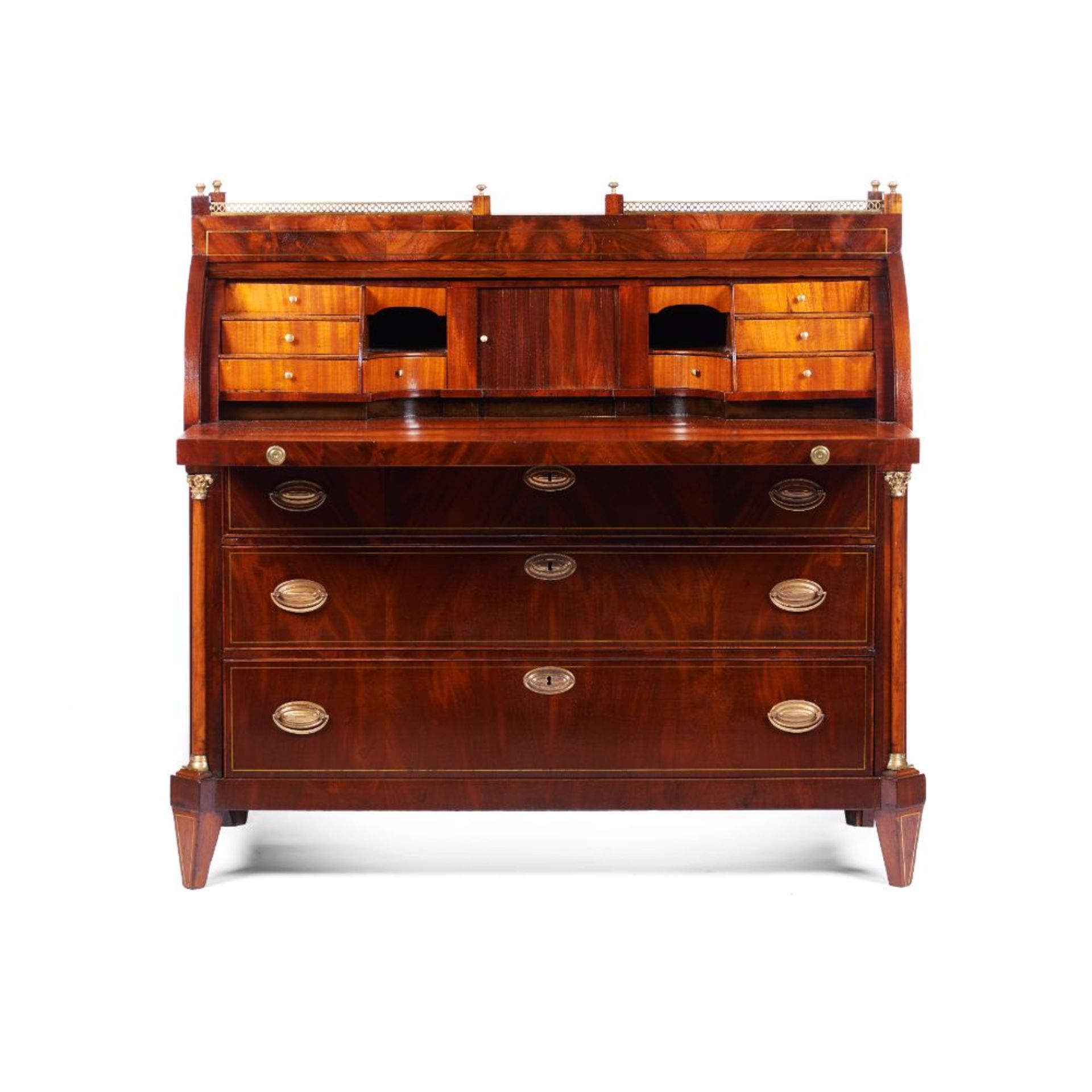 A Louis XV style roll top desk - Bild 2 aus 2