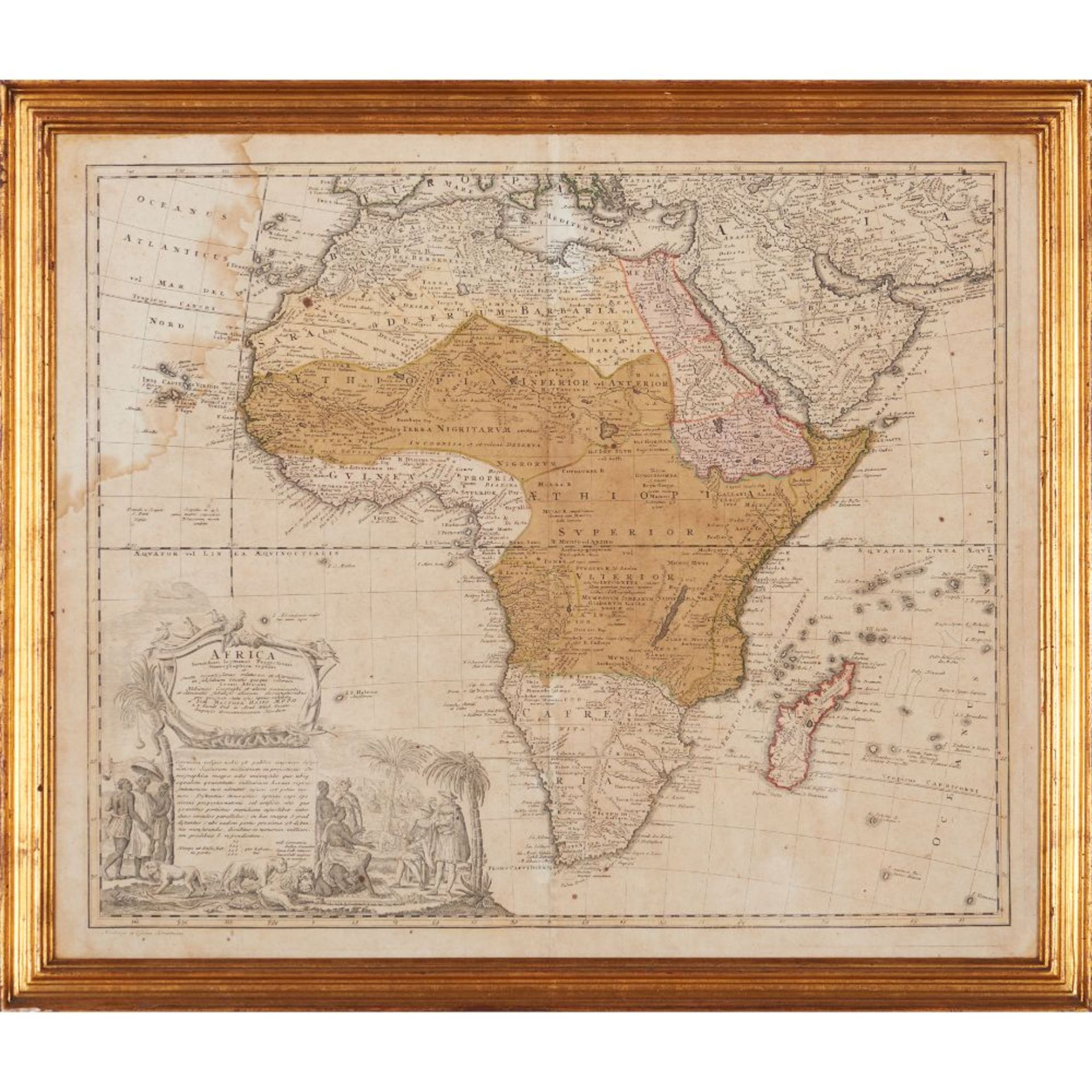 Johann Homann  (1664–1724)"Africa Secundum legitimas projectionis stereographicae"