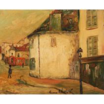 Maurice Utrillo (1883-1955)"Rue du Mont-Cenis et rue Marcadet"