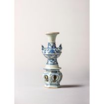A small blue and white altar-vase 元代青花祭坛瓶