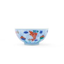 A doucai bowl 'fish in a lotus pond'