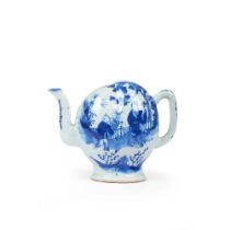 A blue and white Cadogan teapot